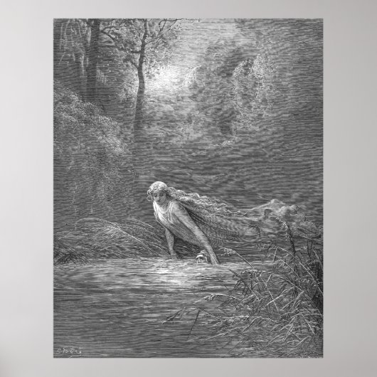 Gustave Dore Engraving Purgatory Illustration Poster (Voorkant)