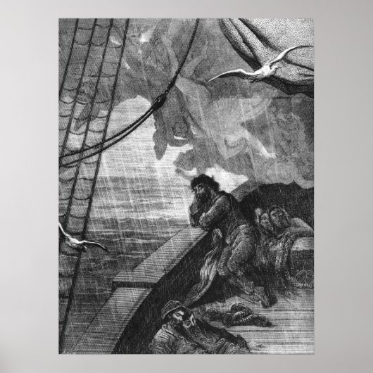 Gustave Dore Engraving Rime of the Ancient Mariner Poster (Voorkant)