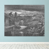 Gustave Doré - Isaiah's Vision of the Destruction  Canvas Afdruk (Insitu (Houten vloer))
