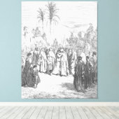 Gustave Doré - Jacob and Esau Meet Canvas Afdruk (Insitu (Houten vloer))