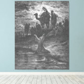 Gustave Doré - Jacob Prays for Protection Canvas Afdruk (Insitu (Houten vloer))