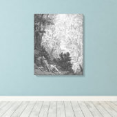 Gustave Doré - Jakobs droom Canvas Afdruk (Insitu (Houten vloer))