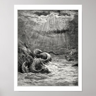 Gustave Dore: reptiel met overvloedig paaien Poster
