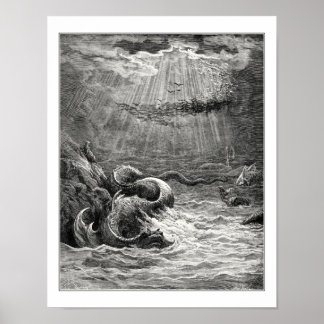 Gustave Dore: reptiel met overvloedig paaien Poster
