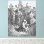 Gustave Doré - Ruth and Boaz Canvas Afdruk (Insitu (Houten vloer))