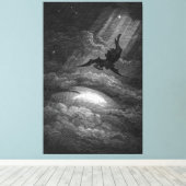 Gustave Dore: Satan in het verloren paradijs Canvas Afdruk (Insitu (Houten vloer))