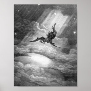 Gustave Dore Satan uit het paradijs verliest John Poster