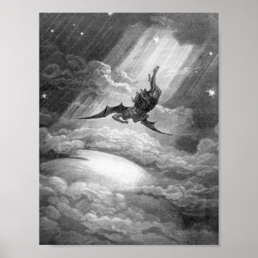Gustave Dore Satan uit het paradijs verliest John Poster (Voorkant)