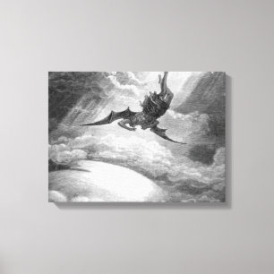 Gustave Dore Satan uit het paradijs, verloren door Canvas Afdruk