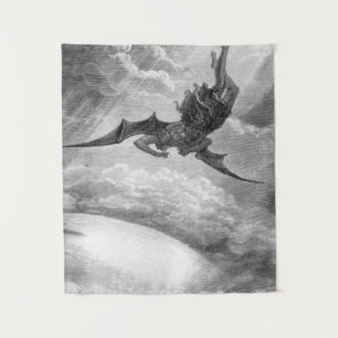 Gustave Dore satan uit het paradijs, verloren door Wandkleed