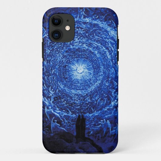 Gustave Dore The White Rose iPhone case (blauw) (Achterkant)
