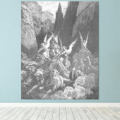 Gustave Doré - Zechariah's Vision of Four Chariots Canvas Afdruk (Insitu (Houten vloer))