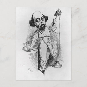 Gustave Flaubert die Madame Bovarium ontleent Briefkaart