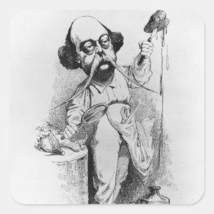 Gustave Flaubert die Madame Bovarium ontleent Vierkante Sticker