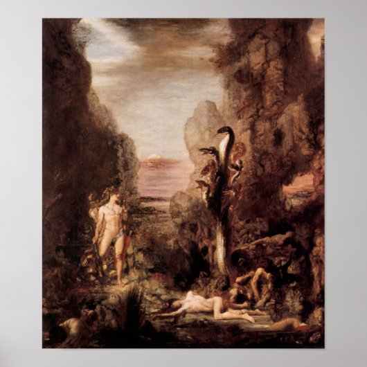 Gustave Moreau - Hercules en de Hydra Poster (Voorkant)
