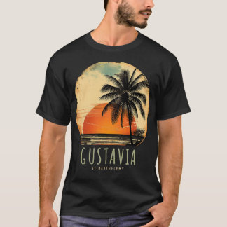 Gustavia St Barthelemy St Barts Strand Palm Trees T-shirt