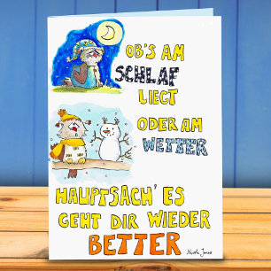 GUTE BESSERUNG carte de voeux par Nicole Janes