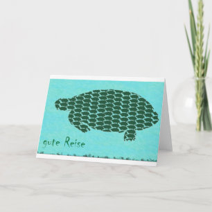 gute Reise Schildkröten Feestdagen Kaart