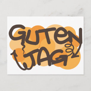 Guten label Duitse Hallo in graffiti-stijl Briefkaart