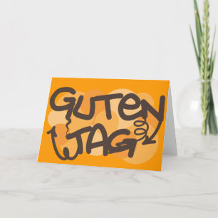 Guten label Duitse Hallo in graffiti-stijl Kaart