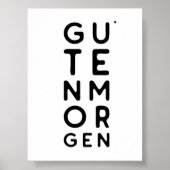 Guten Morgen - minimalistic typography poster (Devant)
