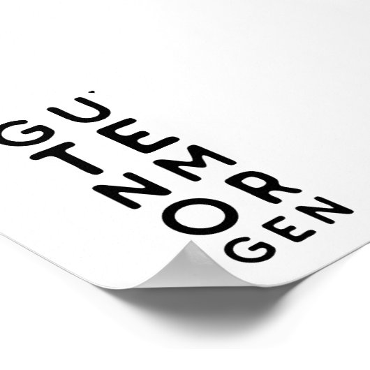 Guten Morgen - minimalistic typography poster (Coin)