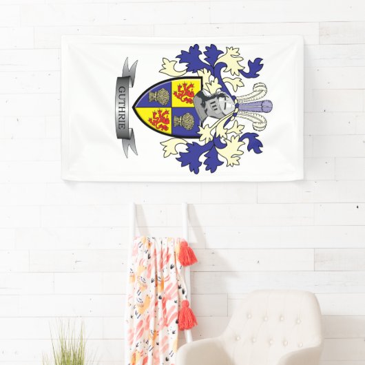 Guthrie Family Crest Coat of Arms Spandoek (Insitu)