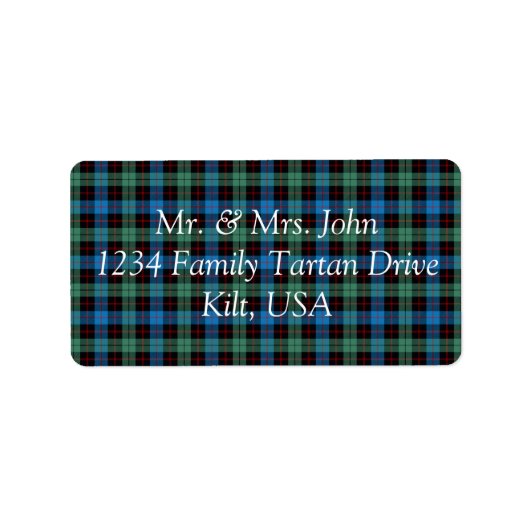 Guthrie Tartan Étiquette (Devant)