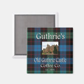 Guthrie's Old Guthrie Castle Coffee Co. Magnet Magneet (Voorkant / Achterkant)