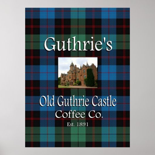 Guthrie's Old Guthrie Castle Coffee Co. Poster (Voorkant)