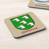 Gutierrez Family Shield Bier Onderzetter (Linkerzijde)