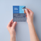 Gutter Cleaning Blue Tear Off Strips Flyer (Hand)