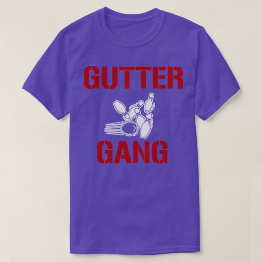 Gutter Gang Bowl Funny Bowling Bowler T T-shirt (Design voorkant)