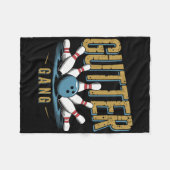 Gutter Gang Bowling Grappige Bowler 1 Fleece Deken (Voorkant (Horizontaal))