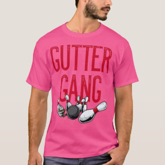 Gutter Gang Funny Family of Coed Bowling Team Name T-shirt