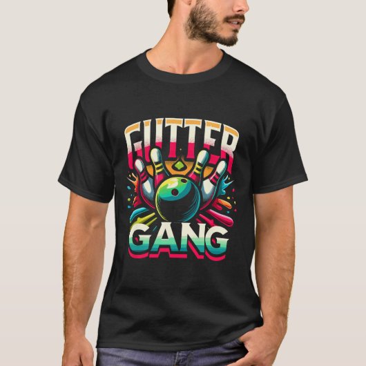Gutter Gang T-shirt Grappige Bowling Shirts Gutter (Voorkant)