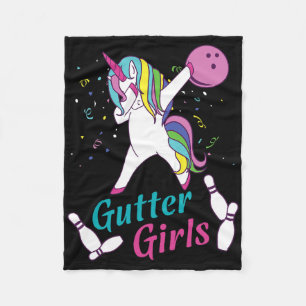 Gutter Girls Unicorn Bowling Team League Night Of Fleece Deken