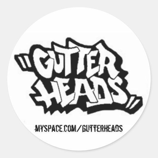 GUTTER-LOGO, myspace.com/gutterheads - autocollant (Devant)