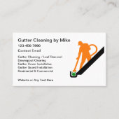 Gutter schoonmaak diensten residentiële commerciël visitekaartje (Voorkant)