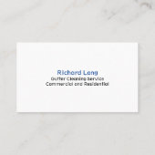 Gutter schoonmaak service Visitekaartje (Achterkant)