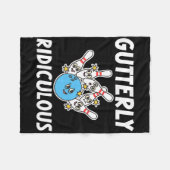 Gutterly Ridiculous Funny Bowling Bowler Fleece Deken (Voorkant (Horizontaal))