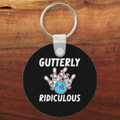 Gutterly Ridiculous Funny Bowling Bowler  Sleutelhanger (Voorkant)