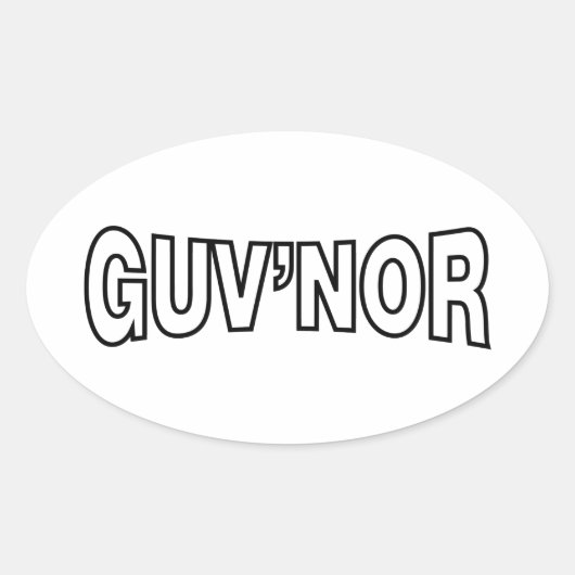 GUV'NOR OVALE STICKER (Voorkant)