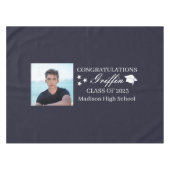 Guy Afstudeerder Modern Afstuderen Aangepaste foto Tafelkleed (Voorkant (Horizontaal))