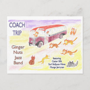 Guy Arab Coach Trip to Jazz Band Gig Briefkaart