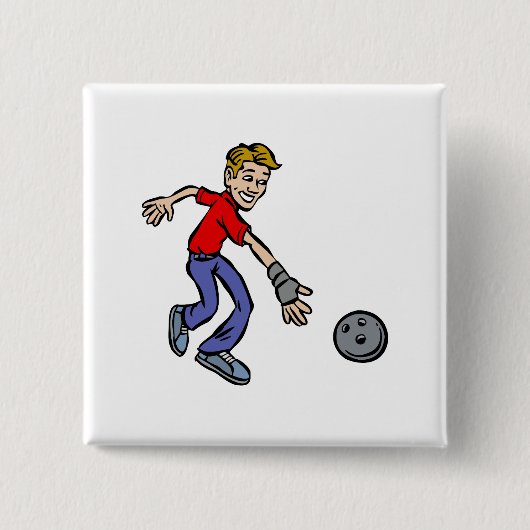 Guy Bowler Vierkante Button 5,1 Cm (Voorkant)