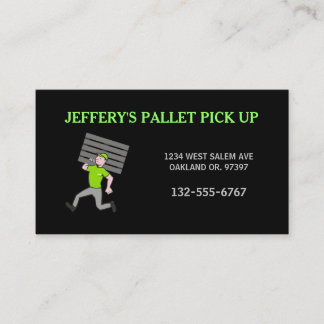 Guy Cartoon van Professional Wood Pallet Visitekaartje