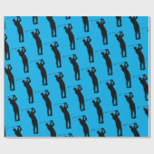 Guy Golfer Wrapping Paper Cadeaupapier (Vlak)