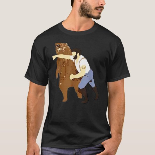 Guy Punching Bear (2) T-shirt (Voorkant)