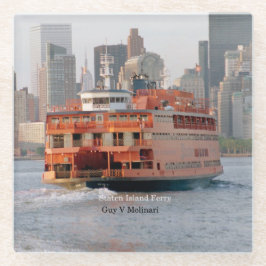 Guy V. Molinari glazen onderzetter